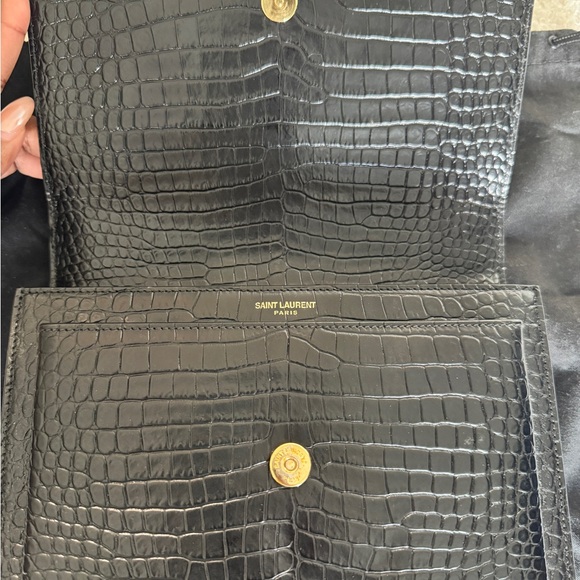 SUNSET MEDIUM IN CROCODILE-EMBOSSED LEATHER - Picture 2 of 11